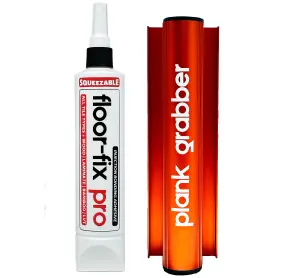 Plank Grabber  Permanent Fix Kit - Includes Floor-Fix Pro  Injection Adhesive To Hold Prevent Further Movement