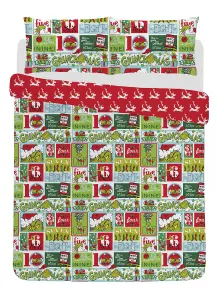 The Grinch 12 Days of Christmas Duvet Cover Set