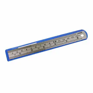 VEWERK BY BERGEN 6" 150mm LONG STAINLESS STEEL RULER B2721