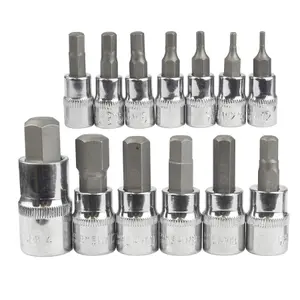 13pc Metric Allen / Hex Bit Socket Set 1/4" 3/8" and 1/2" Drive AT748