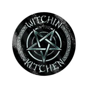 Grindstore Witchin In The Kitchen Gl Circular Chopping Board Black (One Size)