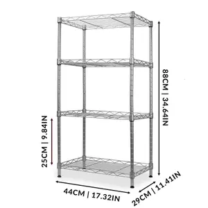 4 Tier Steel Shelving Unit - M&W