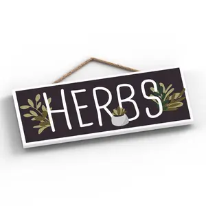 Garden Herbs Wooden Signs and Plaques Wall Decor