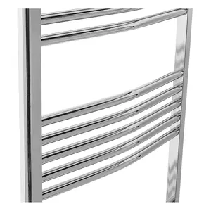 Right Radiators 1600x600 mm Bathroom Curved Heated Towel Rail Radiator Warmer Ladder Chrome