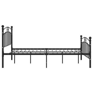 Berkfield Bed Frame Black Metal 200x200 cm