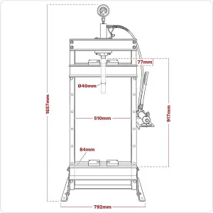 Sealey Hydraulic Press 10 Tonne Floor Type YK10F