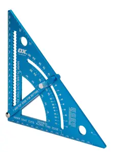 OX Pro 180mm Adjustable Aluminium Rafters Square Roofers Measuring Tool Square