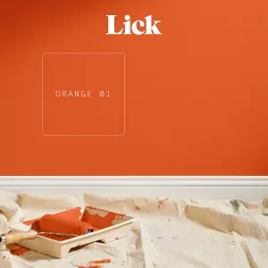 Lick Orange 01 Matt Emulsion paint, 2.5L