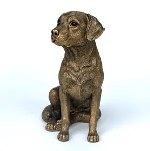 Labrador figurine from the Leonardo Reflections Bronzed range, gift boxed.