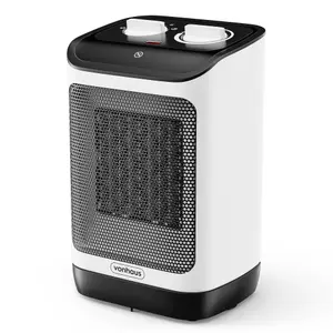 VonHaus Space Heater 2000W, Portable Electric Ceramic PTC Fan Heater with Thermostat, 5 Modes, Low Noise