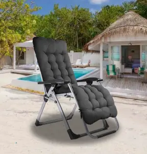 Smart Living Zero Gravity Reclining Chair with Cushion & Pillow - Black