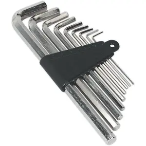 Comprehensive 9 Piece Metric Hex Key Set with Chrome Vanadium Steel Construction