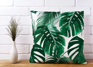 Tropical Jungle Leaf Pattern Cushions 45cm x 45cm