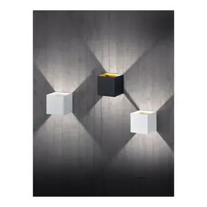 Luminosa Louis Modern Up & Down Wall Lamp White Matt 3000K - UK Stock