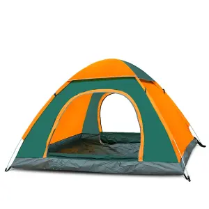 Orange Portable Pop-Up Waterproof Camping Tent Suitable for 2-3 people