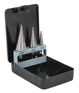 Sealey HSS 4341 Step Drill Bit Set 3pc Double Flute AK4746