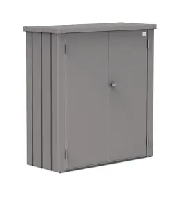 Biohort High Quality 4ft x 2ft Romeo Garden Patio Locker - Metallic Quartz Grey