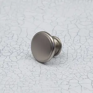 38mm Brushed Nickel Knob Cabinet Cupboard Door Drawer Handle Pull Kitchen Bedroom Bathroom Furniture Replacement Upcycle