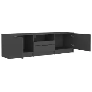 Berkfield TV Cabinet Black 140x35x40 cm Engineered Wood