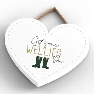 Garden Get Your Wellies On Signs and Plaques