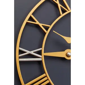 Interiors by Premier Vitus Gold Silver Wall Clock