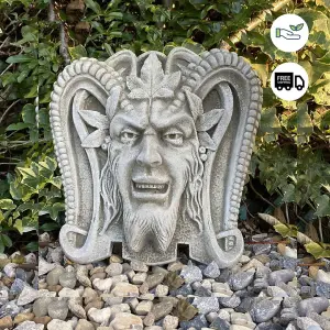 Devil Head Stone Wall Garden Plaque