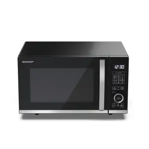 Sharp YC-QG204AU-B 20L 800W Microwave Oven with 1000W Grill Function - Black