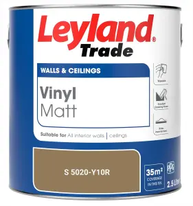 Leyland Trade Vinyl Matt Walls & Ceilings Emulsion Paint (S 5020-Y10R) 2.5L