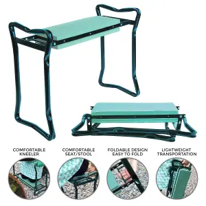 Portable Garden Kneeler Foam Kneeling Stool Tool Bag Padded Seat Seat Pad