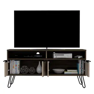 TV unit wide screen unit with 4 doors, smoked oak, Nevada range