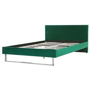 Velvet EU King Size Bed Green BELLOU