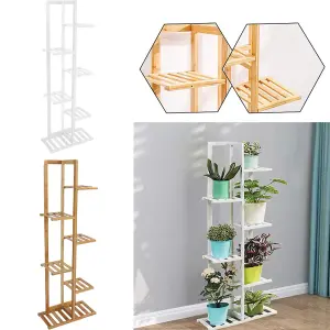 Outdoor 6-Tier Garden Wood Plant Stand 125cm H