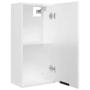 Berkfield Wall-mounted Bathroom Cabinet High Gloss White 32x20x67 cm