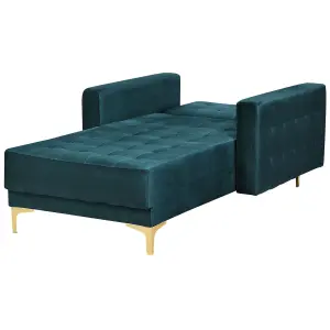 Velvet Chaise Lounge Teal ABERDEEN