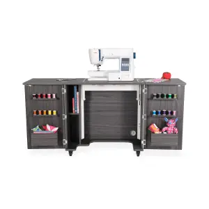 Bandicoot Fold-away Sewing Cabinet with Drawers in Gray