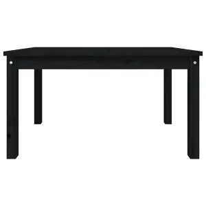 Berkfield Garden Table Black 82.5x50.5x45 cm Solid Wood Pine