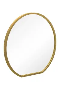 MirrorOutlet The Circulus Gold Framed Flat Bottom Circular Wall Mirror 84CM X 80CM