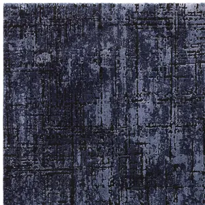 Navy Abstract Modern Easy to clean Rug for Dining Room Bed Room and Living Room-200cm X 290cm