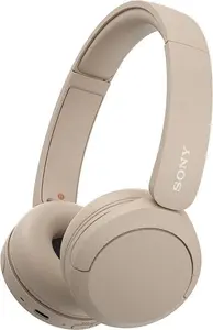 Sony WH-CH520 Wireless Bluetooth Headphones - Up To 50 Hours Battery Life With Quick Charge, On-Ear Style - Beige