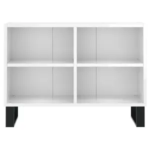 Berkfield TV Cabinet High Gloss White 69.5x30x50 cm Engineered Wood