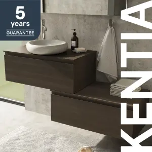 GoodHome Kentia Plywood Bathroom Basin vanity worktop (T)1.2cm x (D)45.2cm x (L)80.3cm