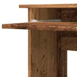 Berkfield Corner Desk Old Wood 120x140x75 cm Engineered Wood