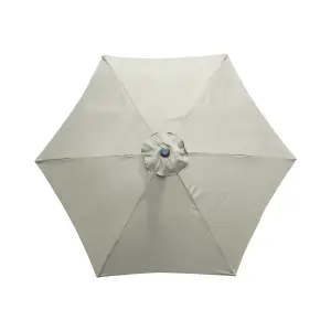 Birchtree Garden Parasol Tilt Crank Patio Sunshade Umbrella Aluminium 2.5M Beige