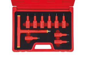 Laser Tools 8560 10pc VDE 1000v Insulated Torx/Star Bit Set 1/2" Drive