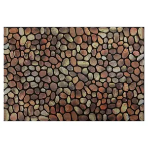 Nicoman Stone Pebble Pattern Doormat 60 x 40cm - Natural