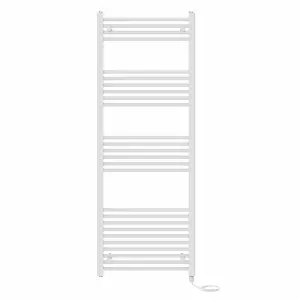 Right Radiators Prefilled Electric Straight Heated Towel Rail Bathroom Ladder Warmer Rads - White 1600x600 mm