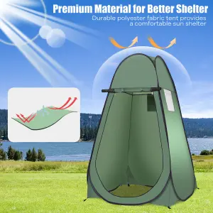 Costway Beach Pop up Changing Tent Folding Camping Shower Tent with Window