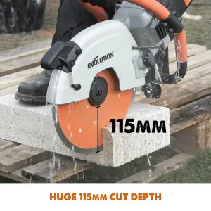 Evolution R300DCT+ 300mm Electric Disc Cutter With Water Dust Suppression 110V