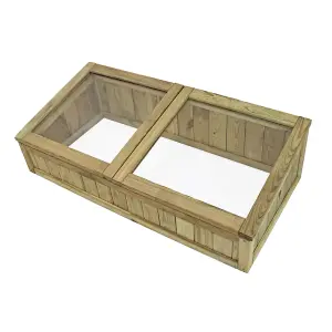 Zest Small Space Wooden Cold Frame Greenhouse Growhouse Planter