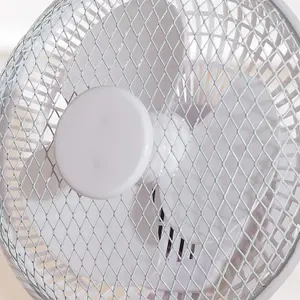 White Desk Fan Small 6 Inch Portable Caravan Home Fan 3 Blade 2 Speed Mini Fan